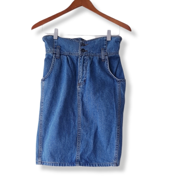 ASOS High Waisted Blue Denim Skirt - Picture 1 of 6